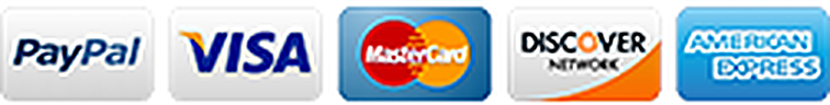 Accepted payment methods: PayPal, Visa, Mastercard, Discover and American Express