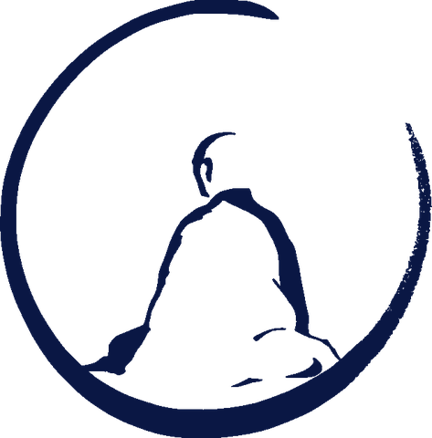 Zen Masters logo: a meditating figure inside an ink circle